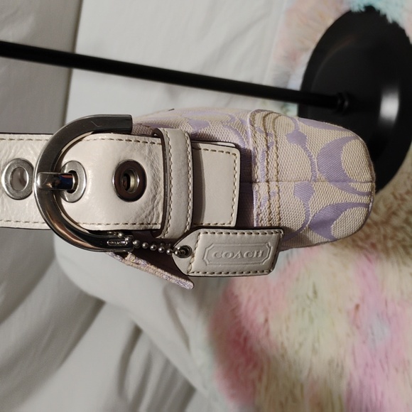 RARE! Auth Coach Lavender Soho Signature Braided Flap Small Bag - Picture 8 of 15